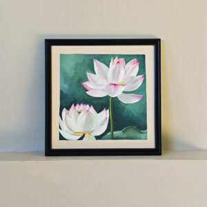 Athma Artstudio Lotus acrylic painting on canvas