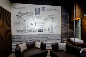 Kurikkal Ambiente story wall by athma art studio