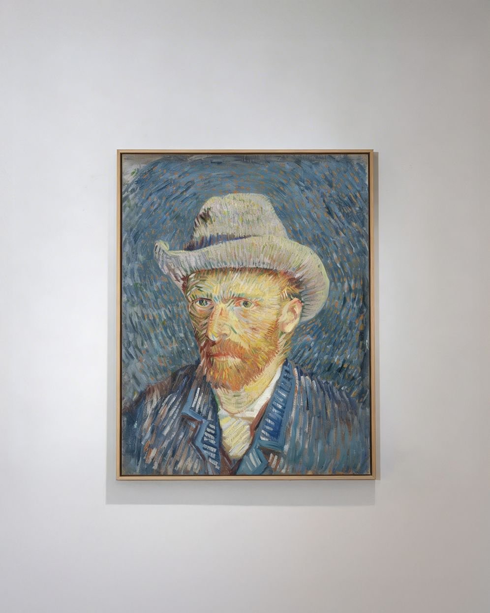 Self portrait with hat wall art inspired by Vincent van Gogh