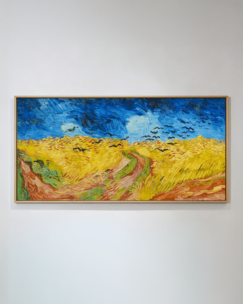 Wheat field with crows wall art inspired by Vincent van Gogh